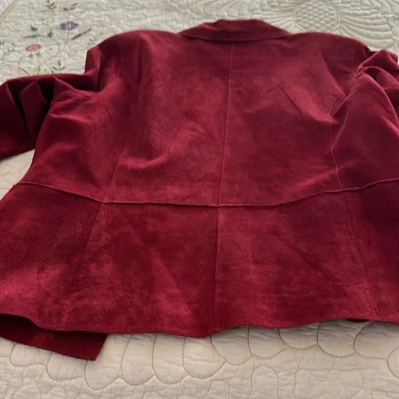 Brandon Thomas Red suede jacket - Picture 3 of 4